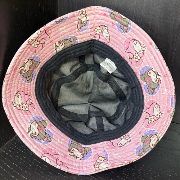 Pink Bucket Hat with Cute Sanrio My Melody Print | Hello Kitty Fisherman Kawaii - Picture 3 of 4